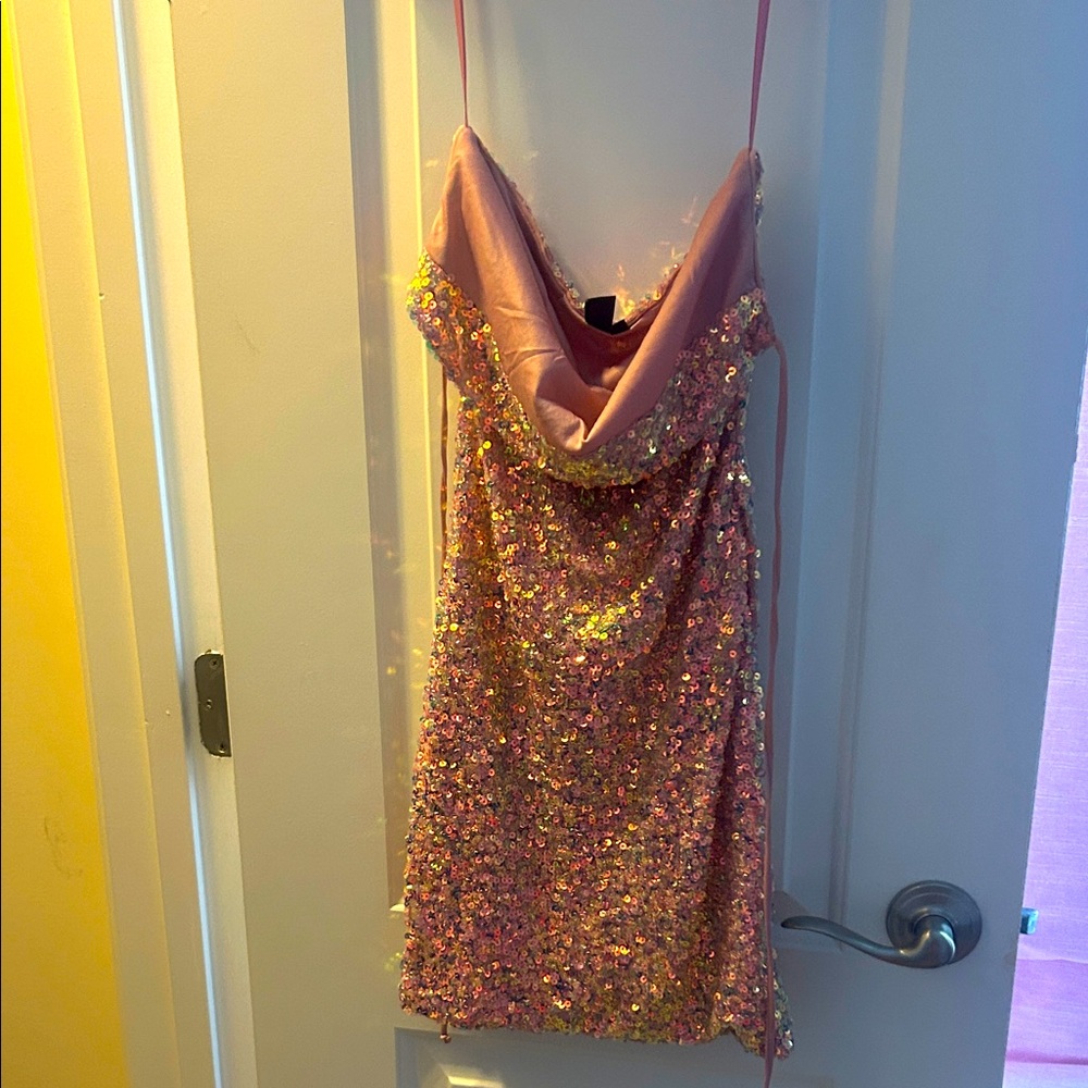 Pink Sparkly Windsor Homecoming Dress